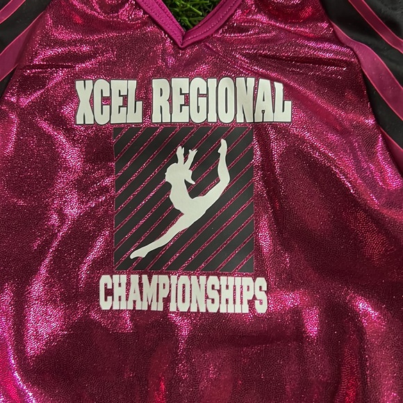 GK Gymnastics Leotard - Xcel Regionals championships - with matching scrunchie - Picture 3 of 6